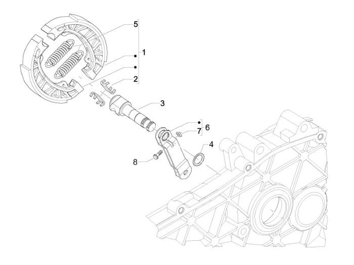 Frein arrière Vespa LXV 2 temps