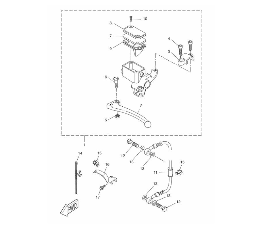 Frein arrière 2 Yamaha Aerox 2 temps 2013