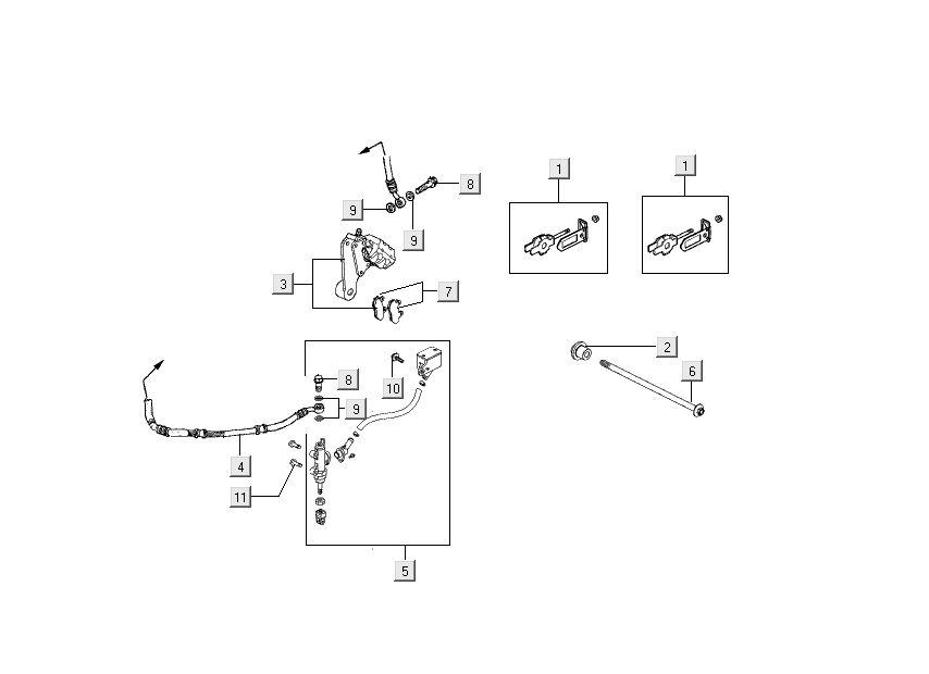 Frein arrière Kymco Nexxon 4 temps gris foncé