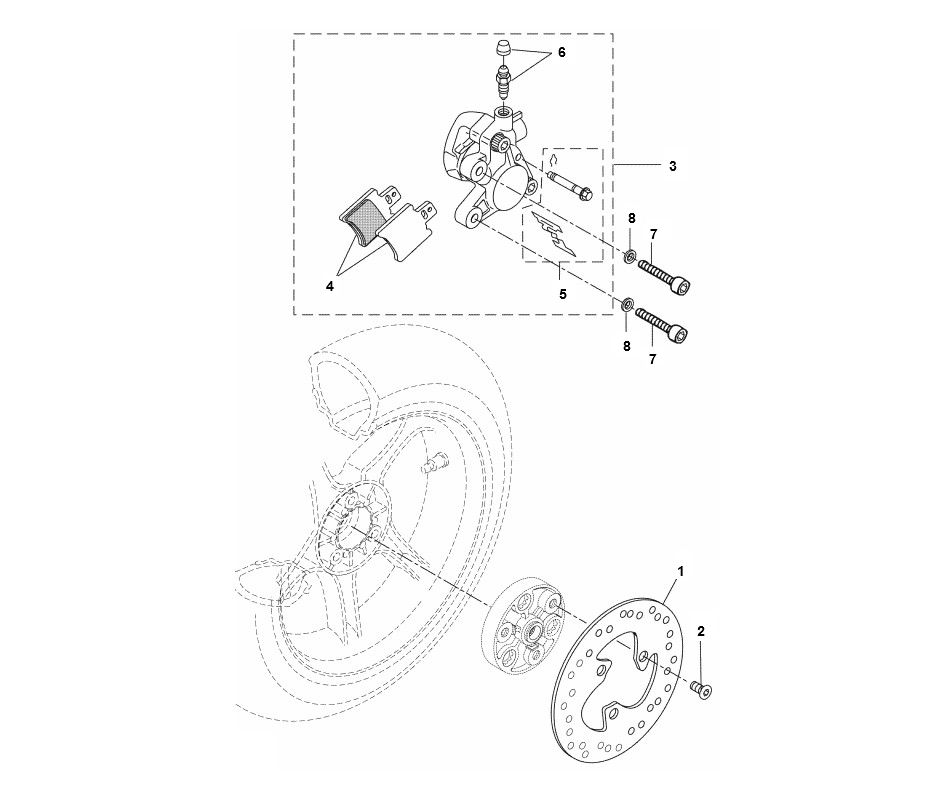 Frein arrière Yamaha Aerox 4 temps 2014