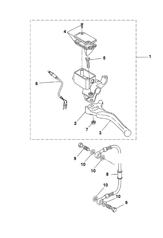 Pompe de frein arrière Yamaha Aerox 2 temps