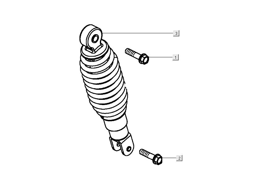 amortisseur arrière Kymco People S 4 temps blanc