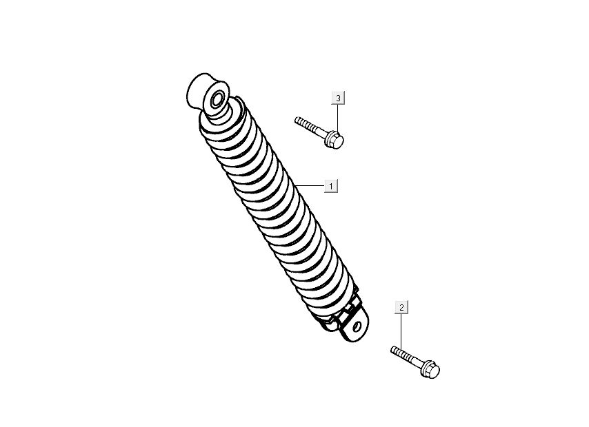 amortisseur arrière Kymco Sento 4 temps marron