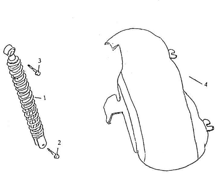 Amortisseur AGM Retro pour 2013 bleu crème