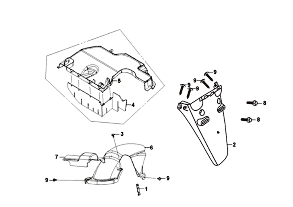 Barrière de chantier Sym Fiddle II euro4 (WH-006) Blanche