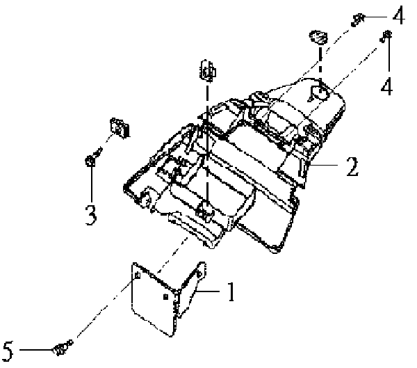 Garde boue arrière Sym DD50 bleu