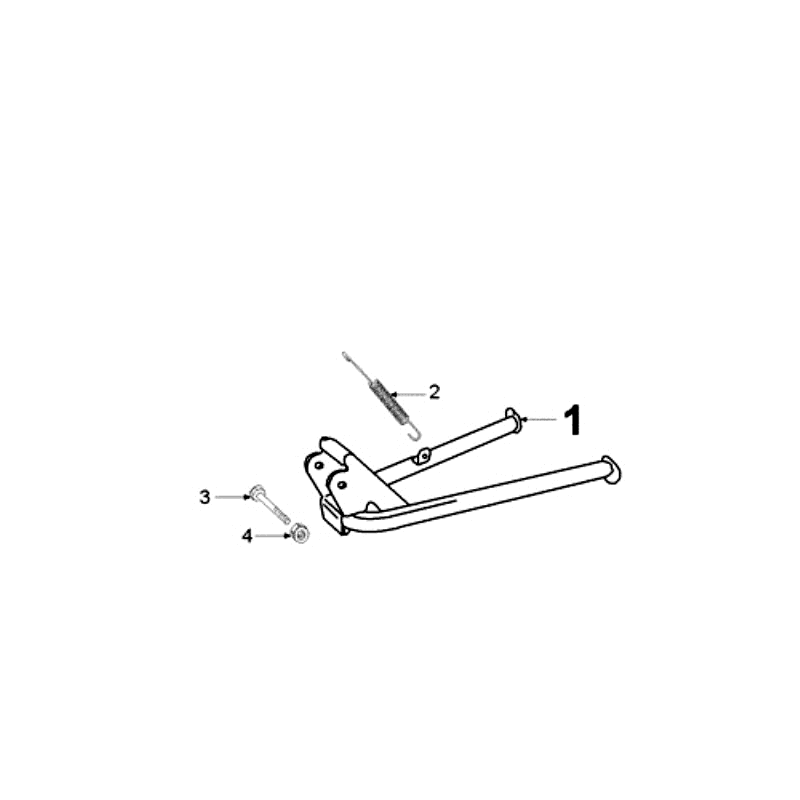 Télescope arrière et béquille Peugeot Vogue Noir