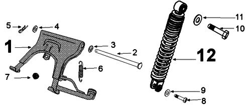 Télescope arrière Peugeot Kisbee euro4