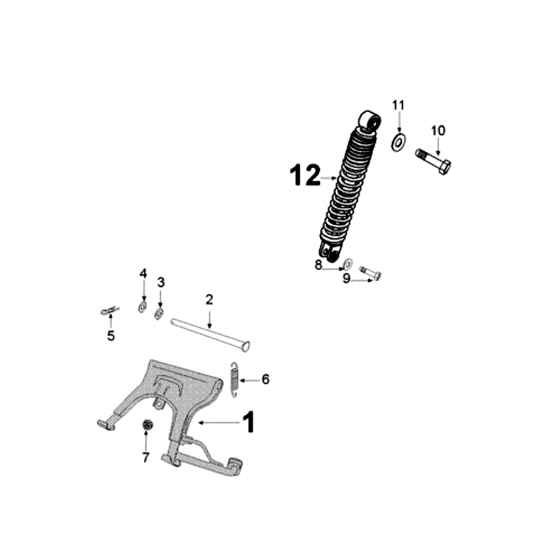 Télescope arrière Peugeot Kisbee noir
