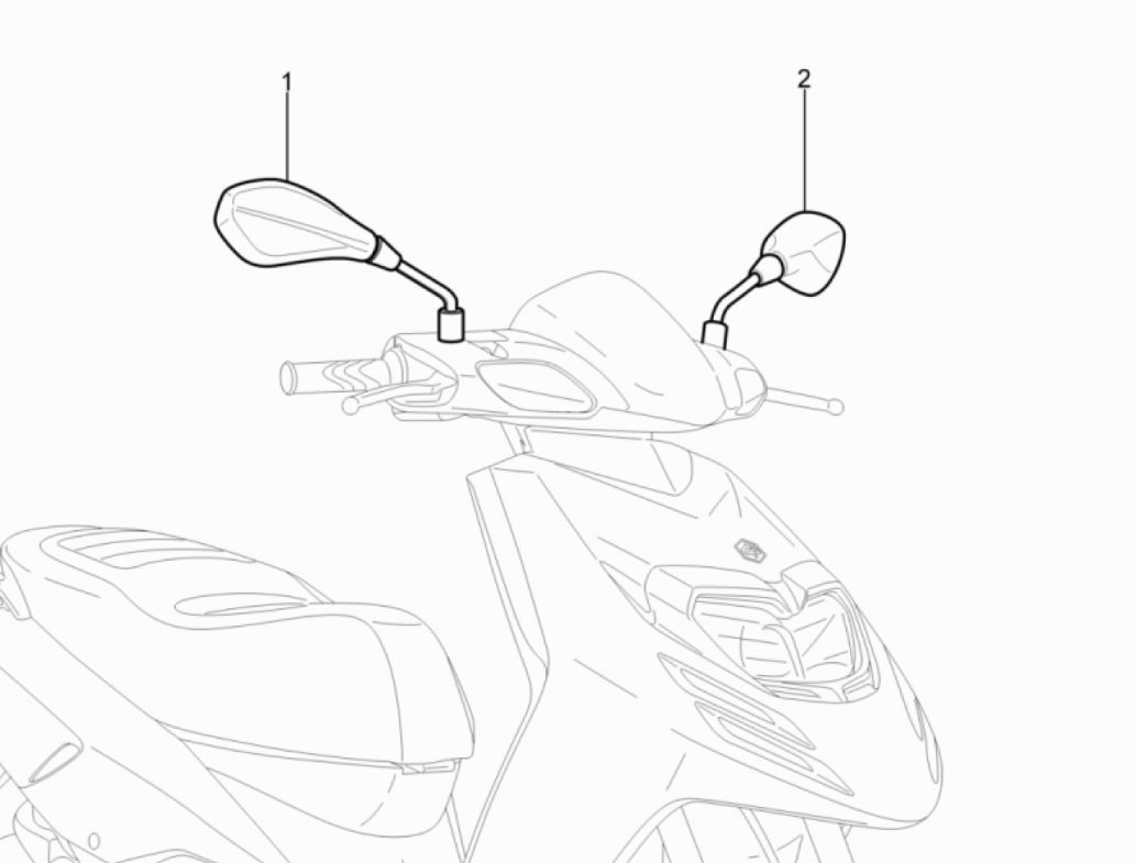 Rétroviseurs Piaggio Typhoon 50 2 temps Euro 3 2011