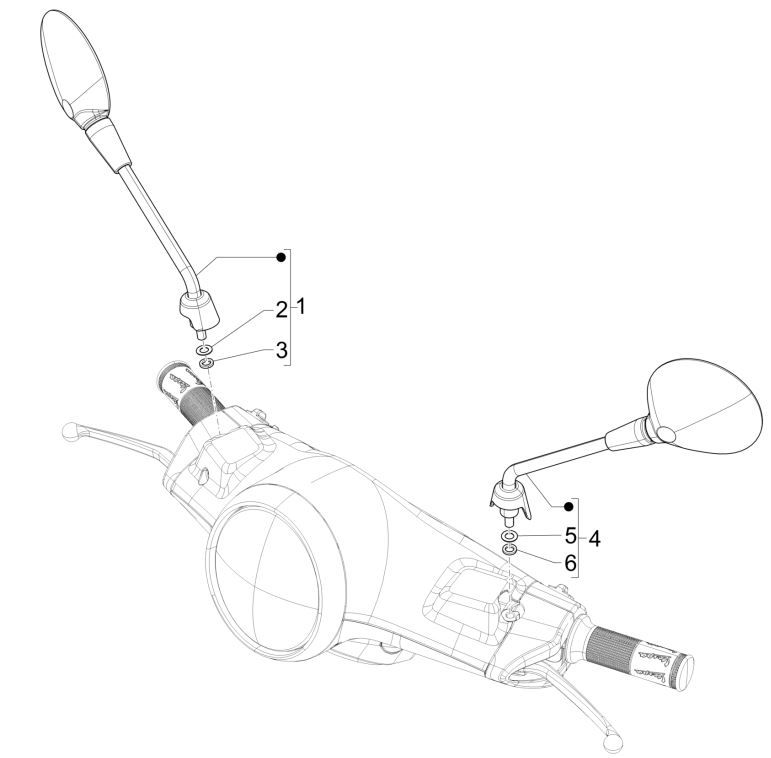 Rétroviseurs Vespa Primavera 125 4T 3V IE ABS