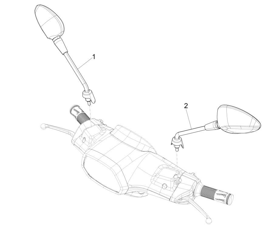 Rétroviseurs Vespa Sprint 125 4T 3V IE ABS