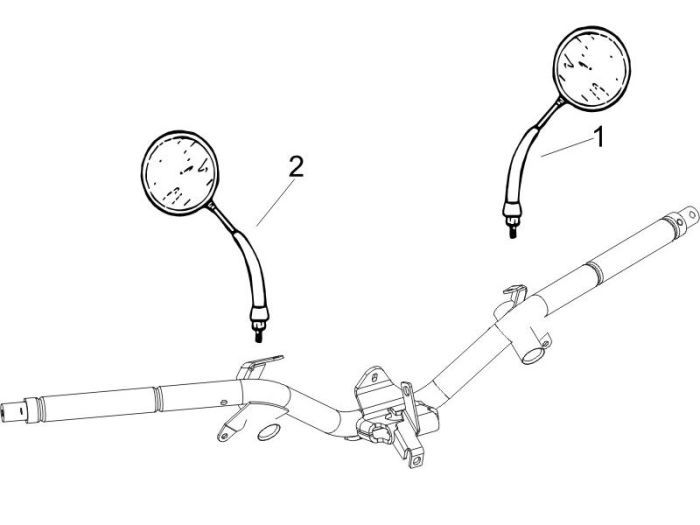 Rétroviseurs Piaggio Liberty 2 temps