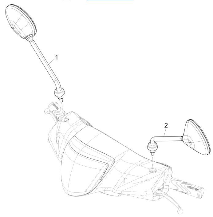Rétroviseur/s Piaggio Liberty 125 4 temps 3V IE ABS (IGET Euro 5)