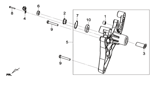 Bras oscillant/télescope Sym Joymax 125I ABS