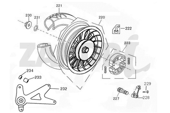 Roue arrière BTC Riva Sport anthracite mat mat