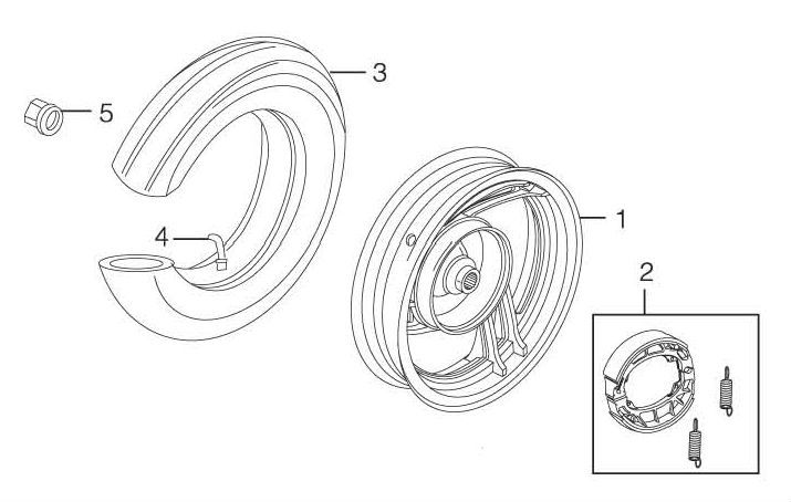 Roue arrière Giantco Sprint 4 temps