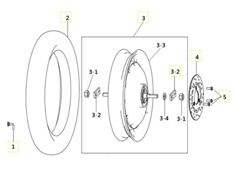 Roue arrière Goccia GEV2000