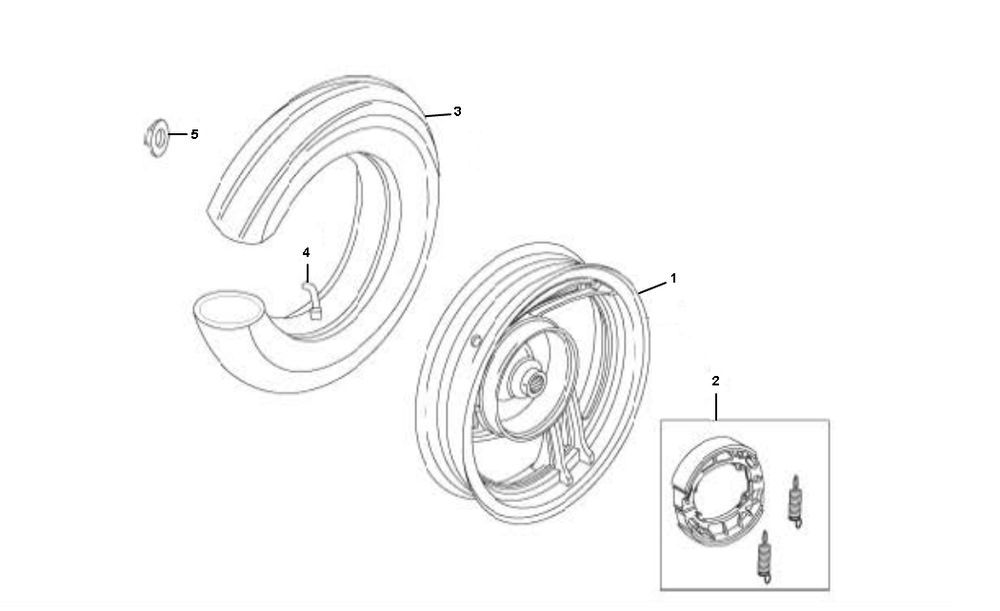 Roue arrière Rover Fun 4 temps