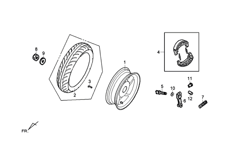 Barrière de route Sym Fiddle III taille noire