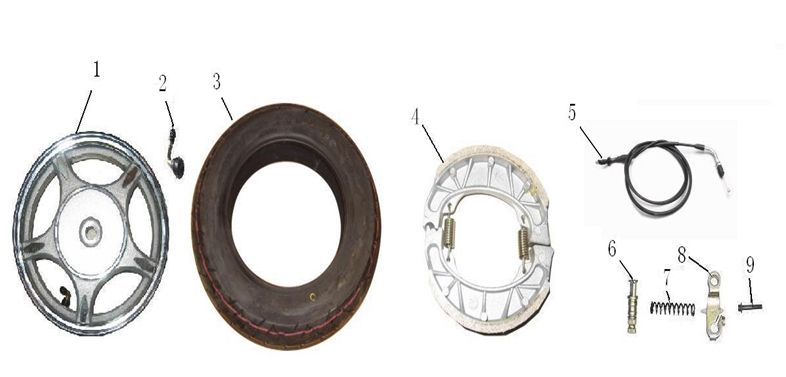 Roue arrière Turbo Cx-50 4 temps