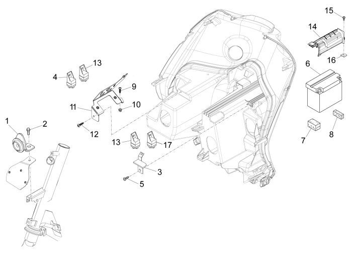 Batterie Piaggio New Fly 4 temps 4 soupapes