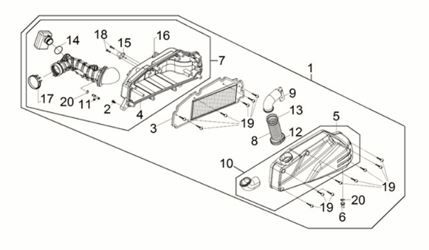 Air cleaner Sym Joymax Z 125i E5 2022