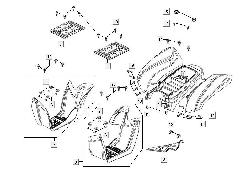 Boite à bagages Kymco Maxxer 90 Black
