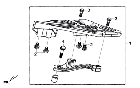 Porte-bagages Sym Joymax 300I ABS E3 2014-2016