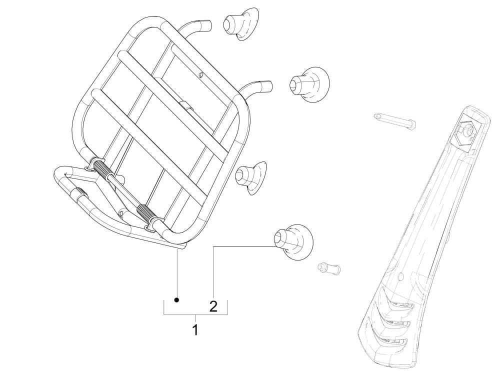 Porte-bagages avant Vespa Primavera 125 4T 3V IE ABS