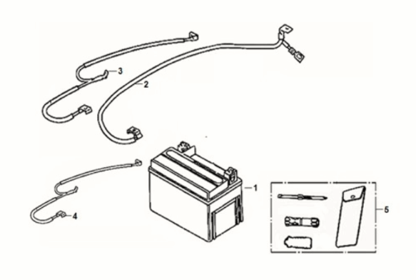 Battery - tool box Sym Fiddle IV 125i AC CBS E5 2020-2021