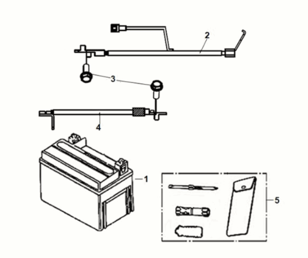 Batterie - boîte à outils Sym Symphony ST 50 E5