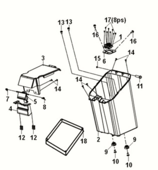 Boîtier de batterie Sym E-XPRO 45KM/H 2020-2021