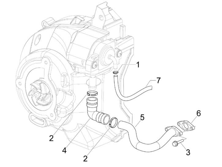 Boîtier d'alimentation en air secondaire Gilera Runner 200cc VXR 4 temps 2006