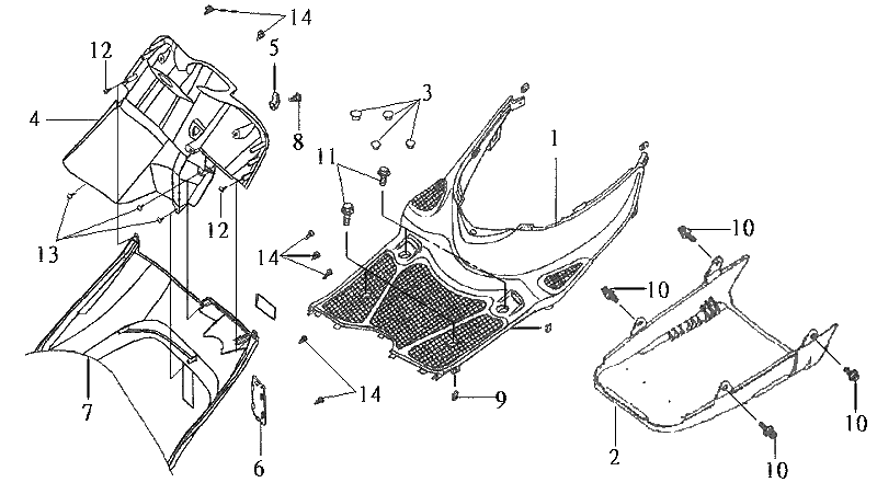 Plaque de base d'ameublement Sym DD50 bleu