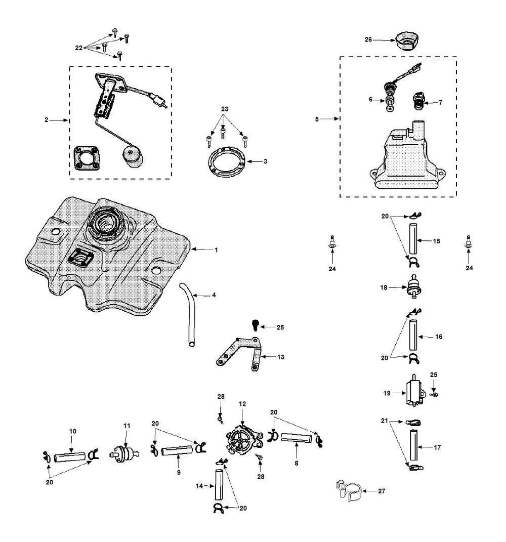 Réservoir de carburant - Réservoir d'huile Peugeot Speedfight 3 LC 2 temps