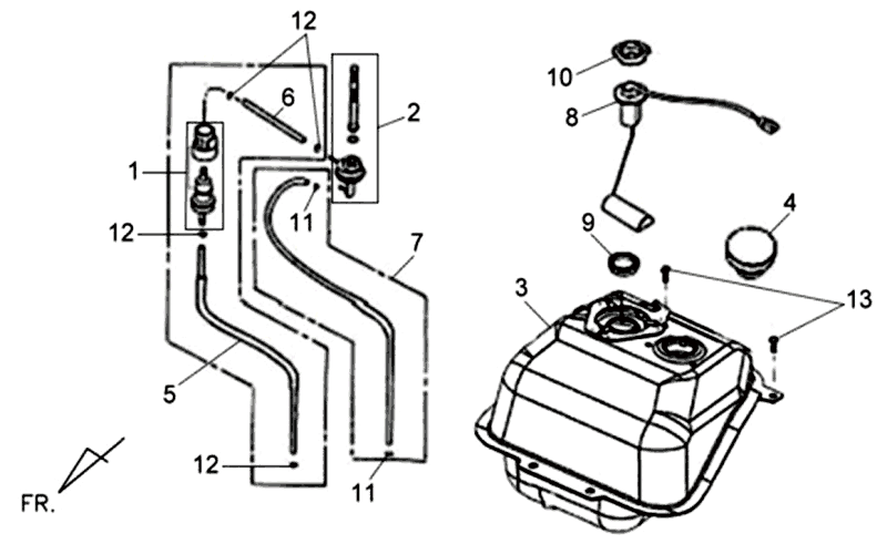 Carburateur - Sym Orbit Essence Float (BU289) bleu