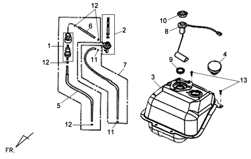 Carburateur - Essence Float Sym Symphony SR (BK5560) noir