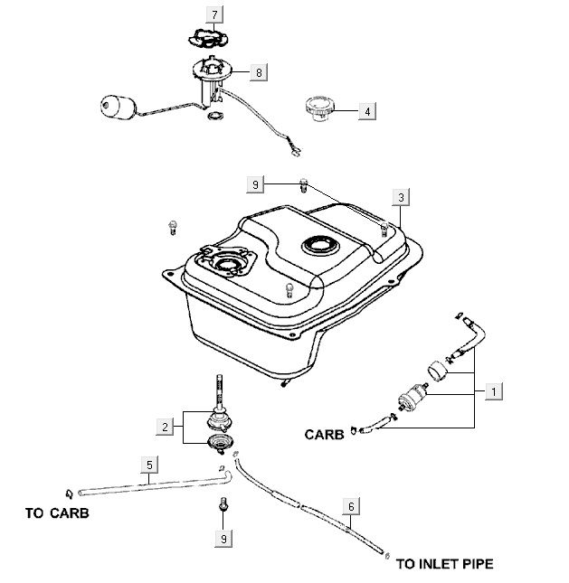 réservoir d'essence AGILITY CITY 16 4T 125