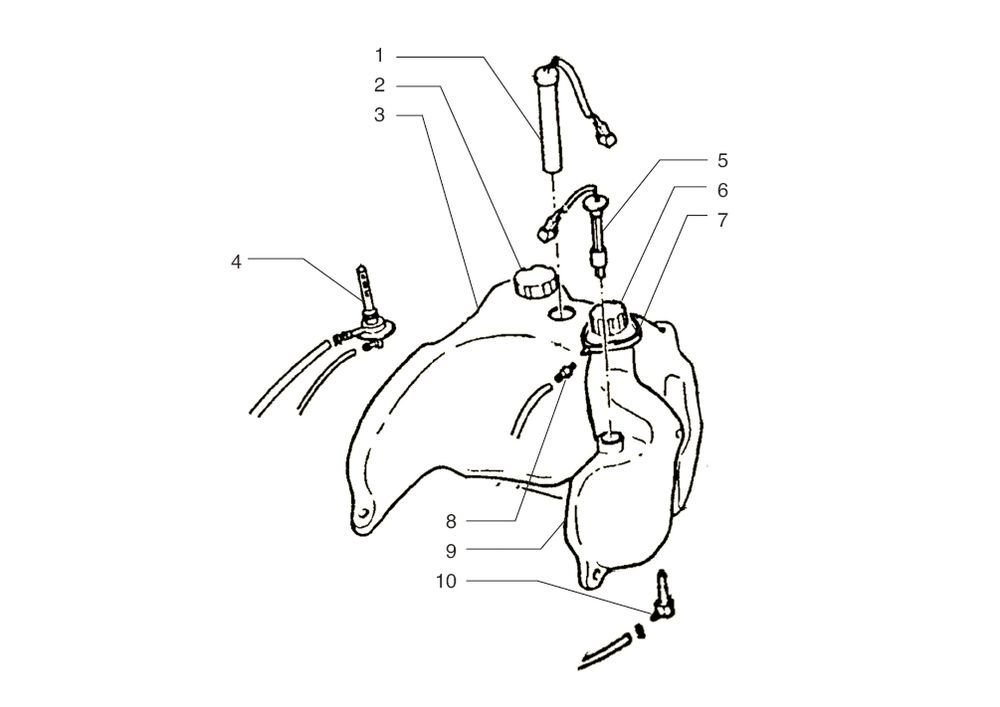 Réservoir d'essence Beta Ark-k AC skull 2010 2 temps 25