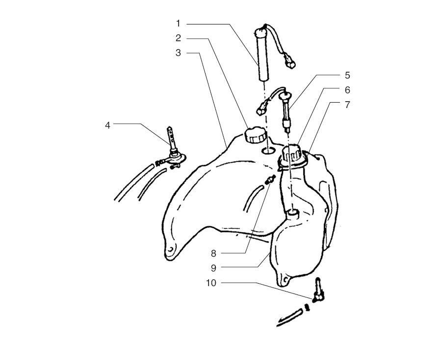 Réservoir d'essence Beta Ark-K LC K bleu 2006 2 temps