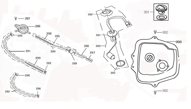 Réservoir de carburant Edwards Maple V50-2 noir