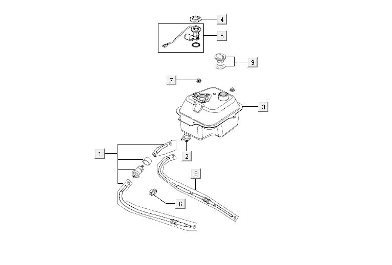 Réservoir de carburant Kymco Agility 12' 4 temps noir