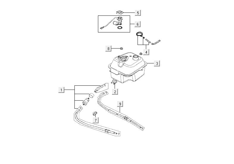 Réservoir de carburant Kymco Agility Fat 12' 4 temps gris foncé