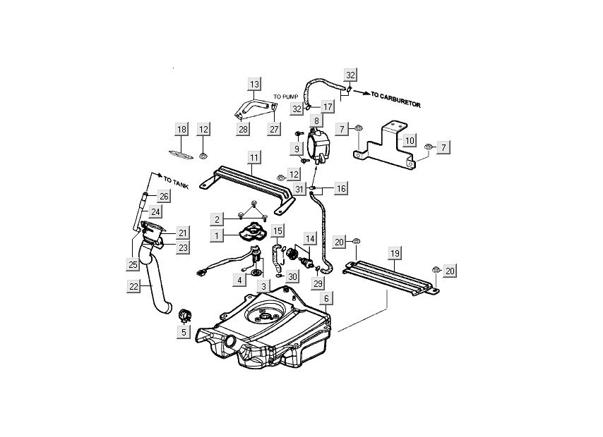 Réservoir de carburant - Tankvlotter - Pompe à carburant Kymco Filly 50 4T AC argent