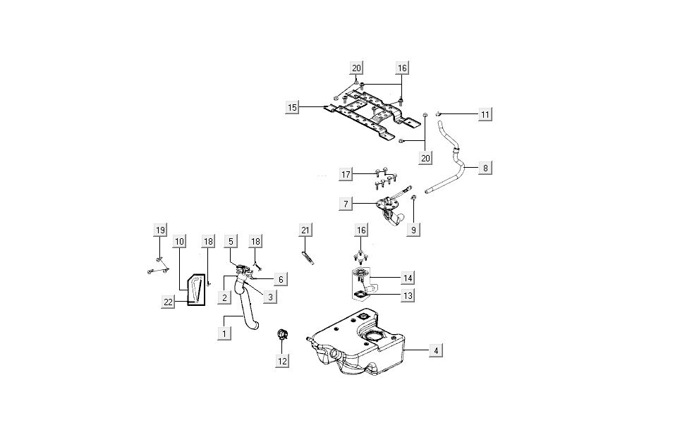 Réservoir de carburant Kymco New Sento 4 temps 50i or
