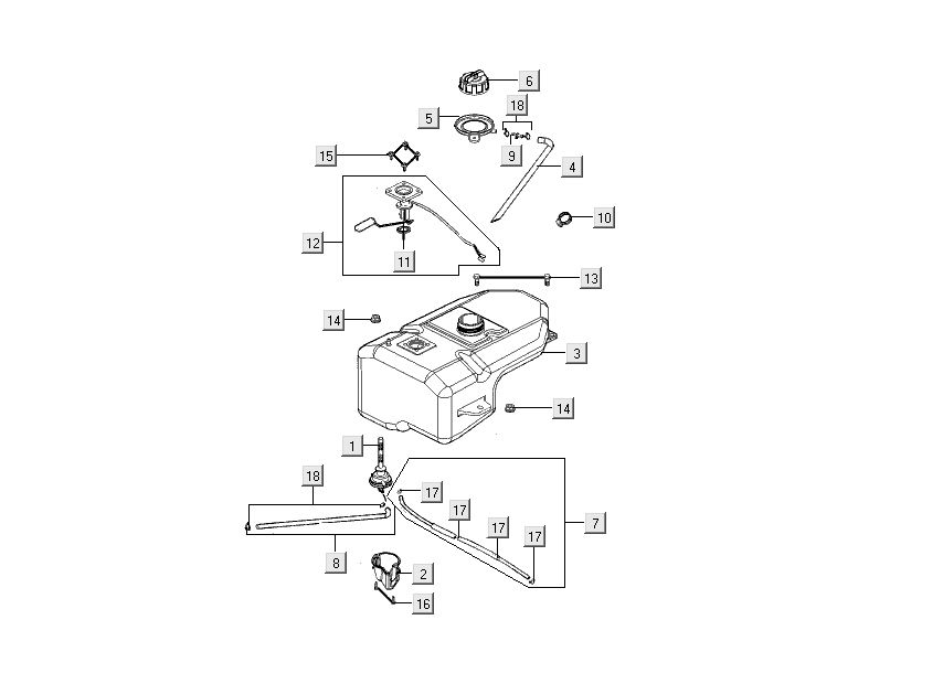 réservoir à essence Kymco People S 4 temps Gris foncé
