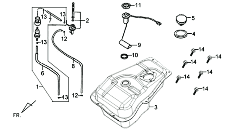 Réservoir d'essence Sym XPRO 50 E4