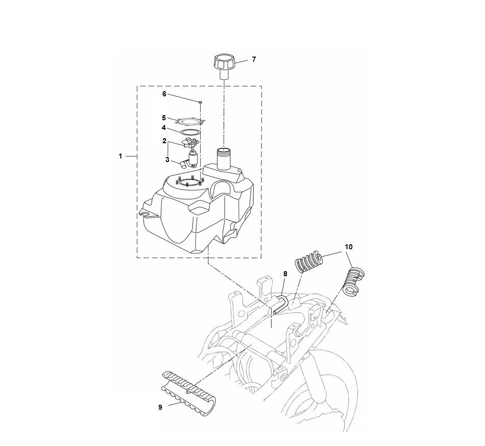 Réservoir d'essence Yamaha Aerox 4 temps 2014