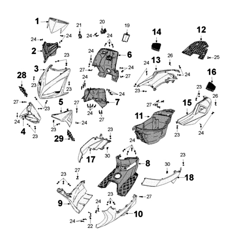 Placage Peugeot Speedfight 3 AC noir